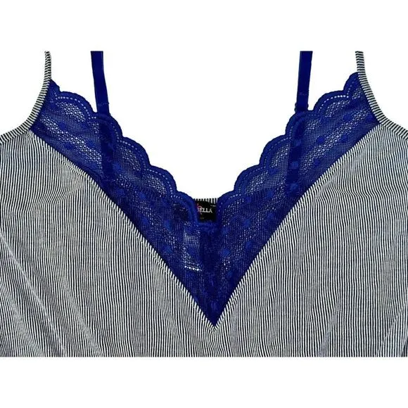 Anthropologie COSABELLA Sweet Dreams Blue Lace Dot Sleep Mini Romper Playsuit SP