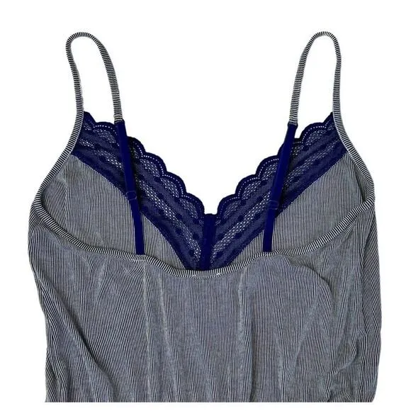 Anthropologie COSABELLA Sweet Dreams Blue Lace Dot Sleep Mini Romper Playsuit SP