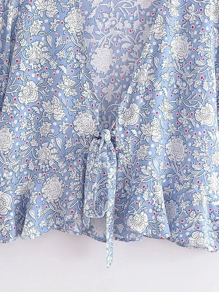 April Tie Flutter Top