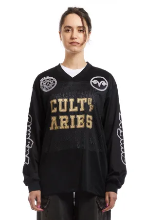ARIES - CULT LEADER AIRTEX LS TEE BLACK