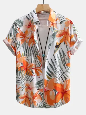Ariosto® | Flower Plants Print Button Up Shirt