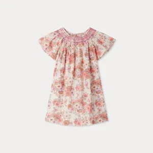 Arlene smocked and embroidered dress made with Liberty fabrics