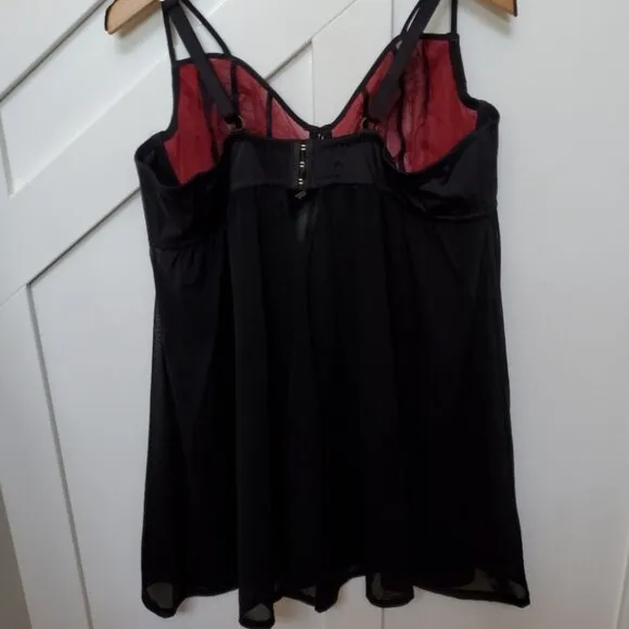 Ashley Graham lace sheer negligee babydoll lingerie