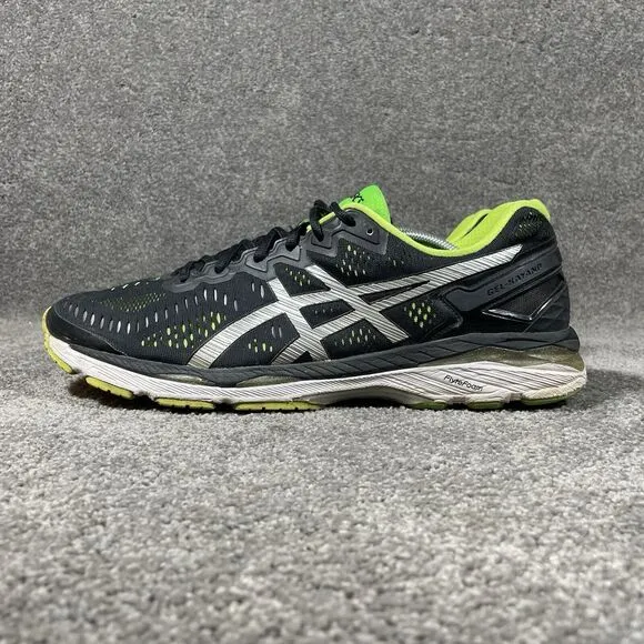 Asics Gel Kayano 23 Athletic Shoes Sneakers Running Black Green 1011B169 Mens 13