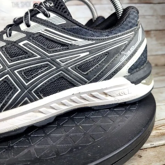 ASICS Gel Sileo Women's Size 8 Black Silver Athletic Running Shoes