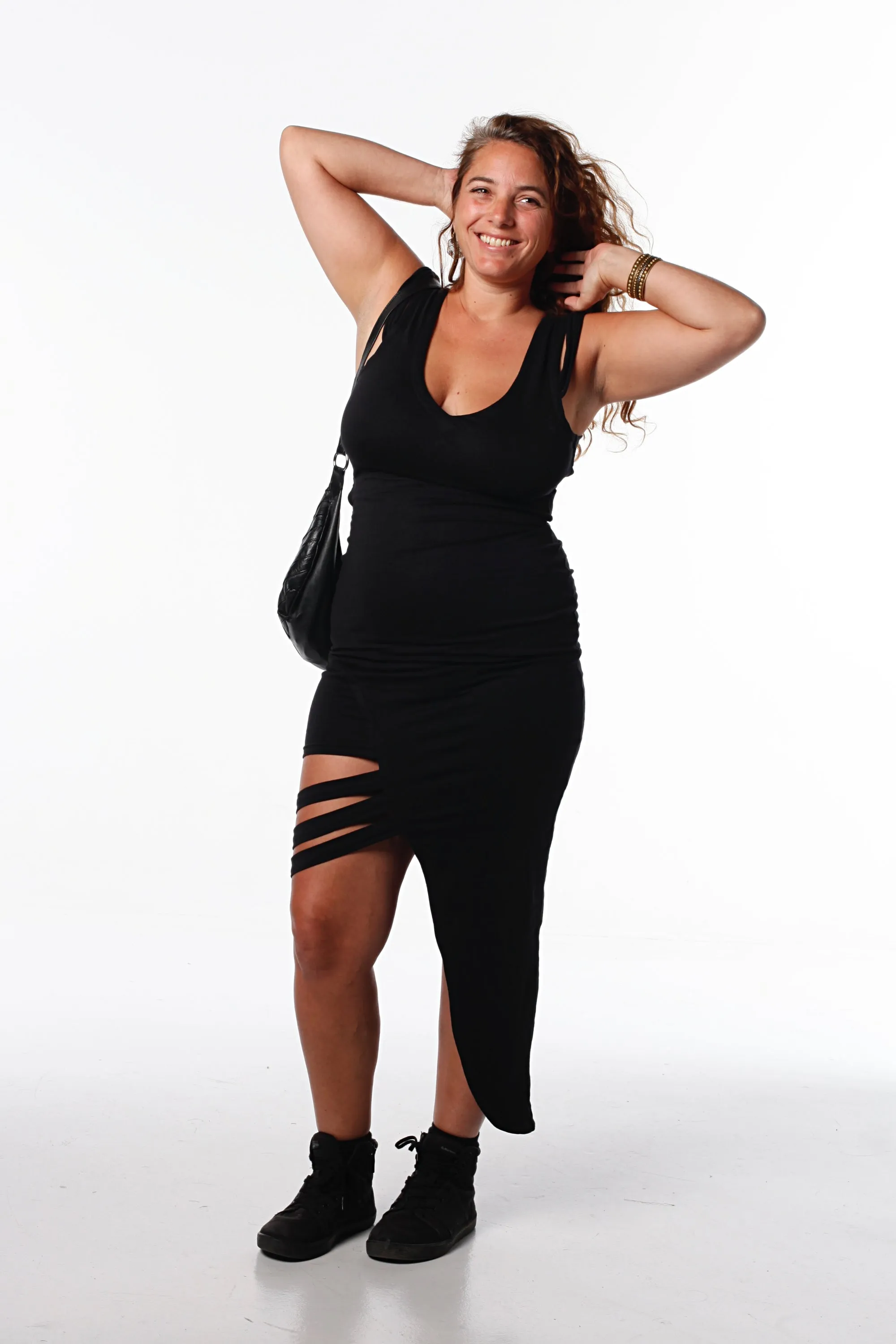 Asymmetrical Black Band dress