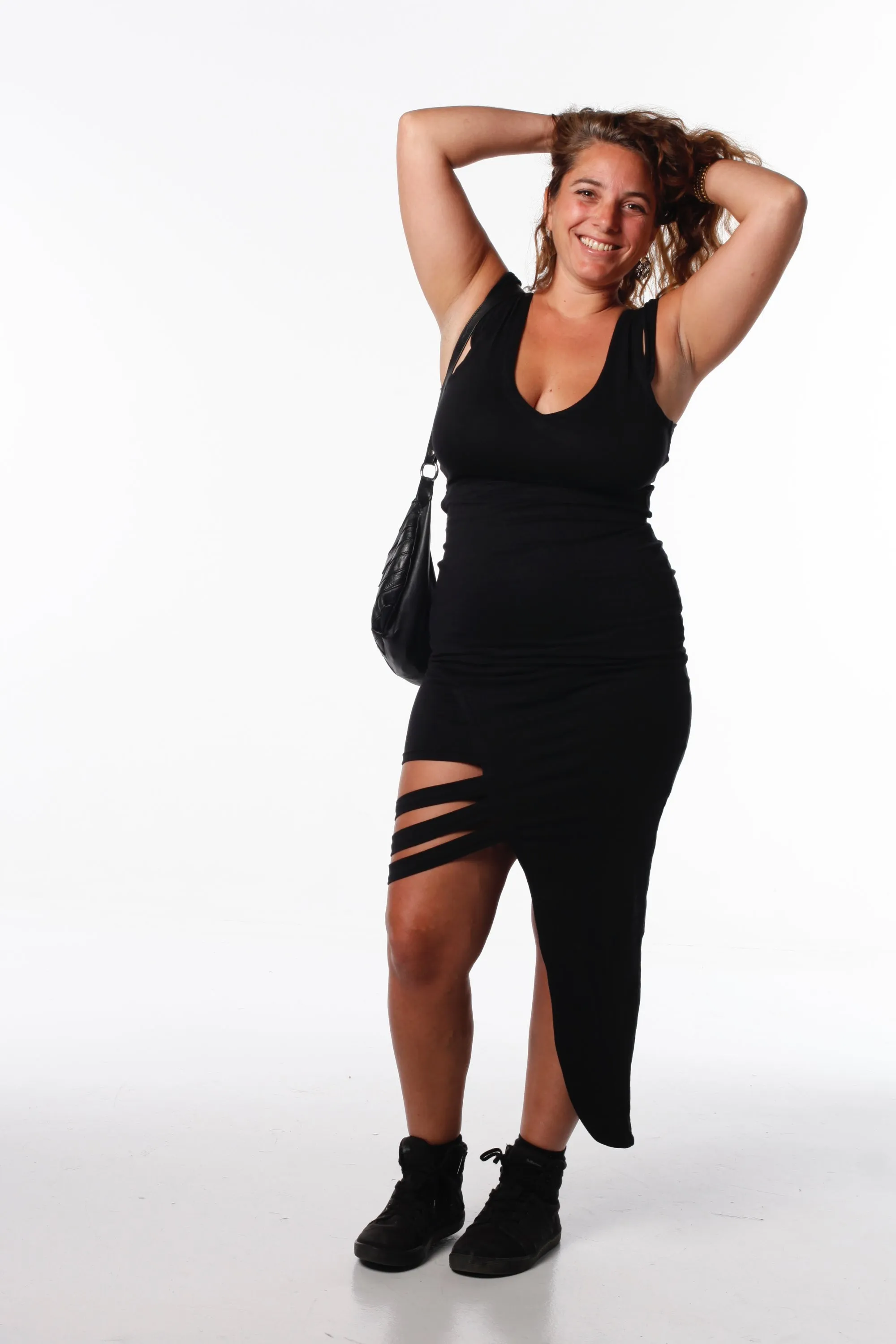 Asymmetrical Black Band dress