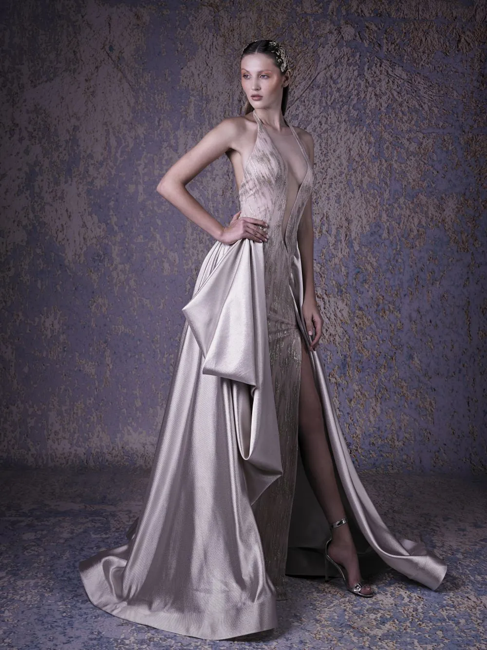 ASYMMETRICAL EVENING DRESS
