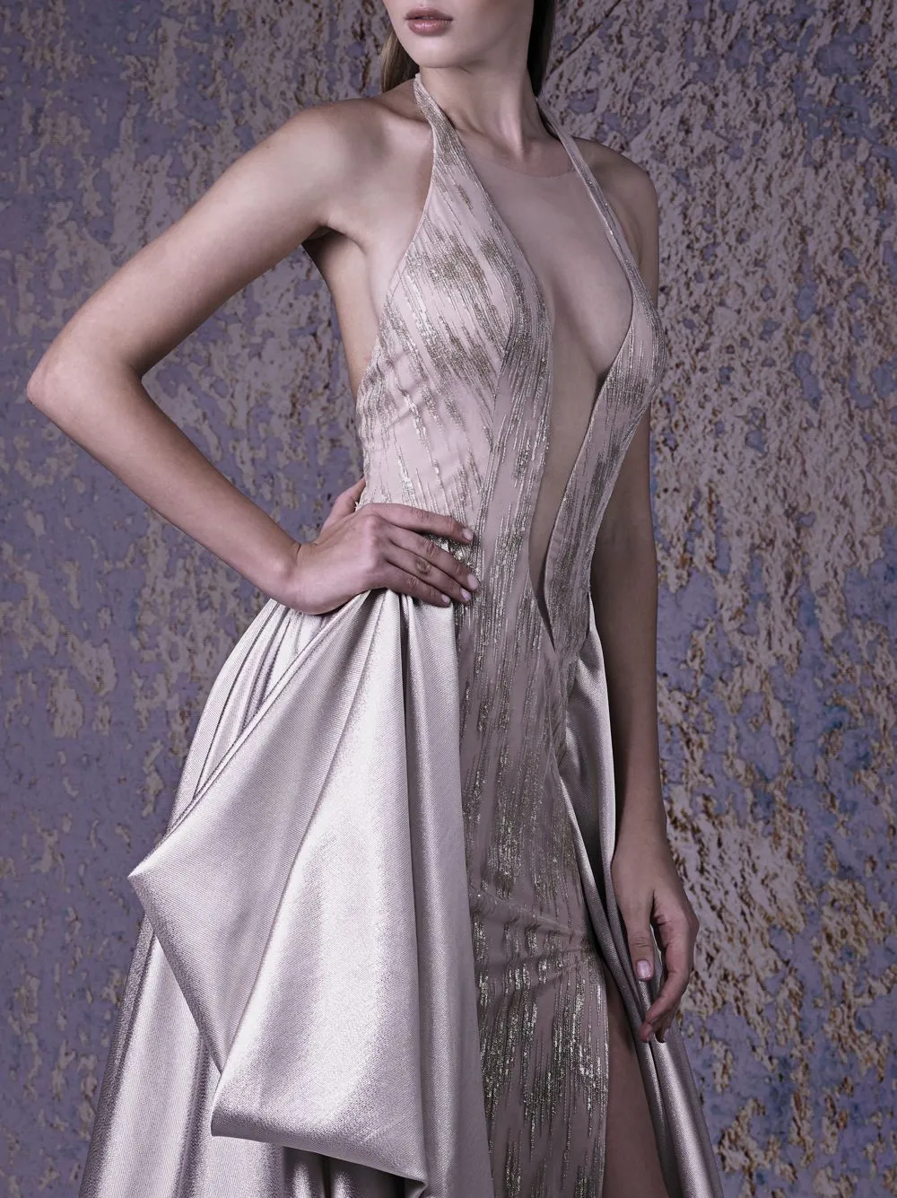 ASYMMETRICAL EVENING DRESS