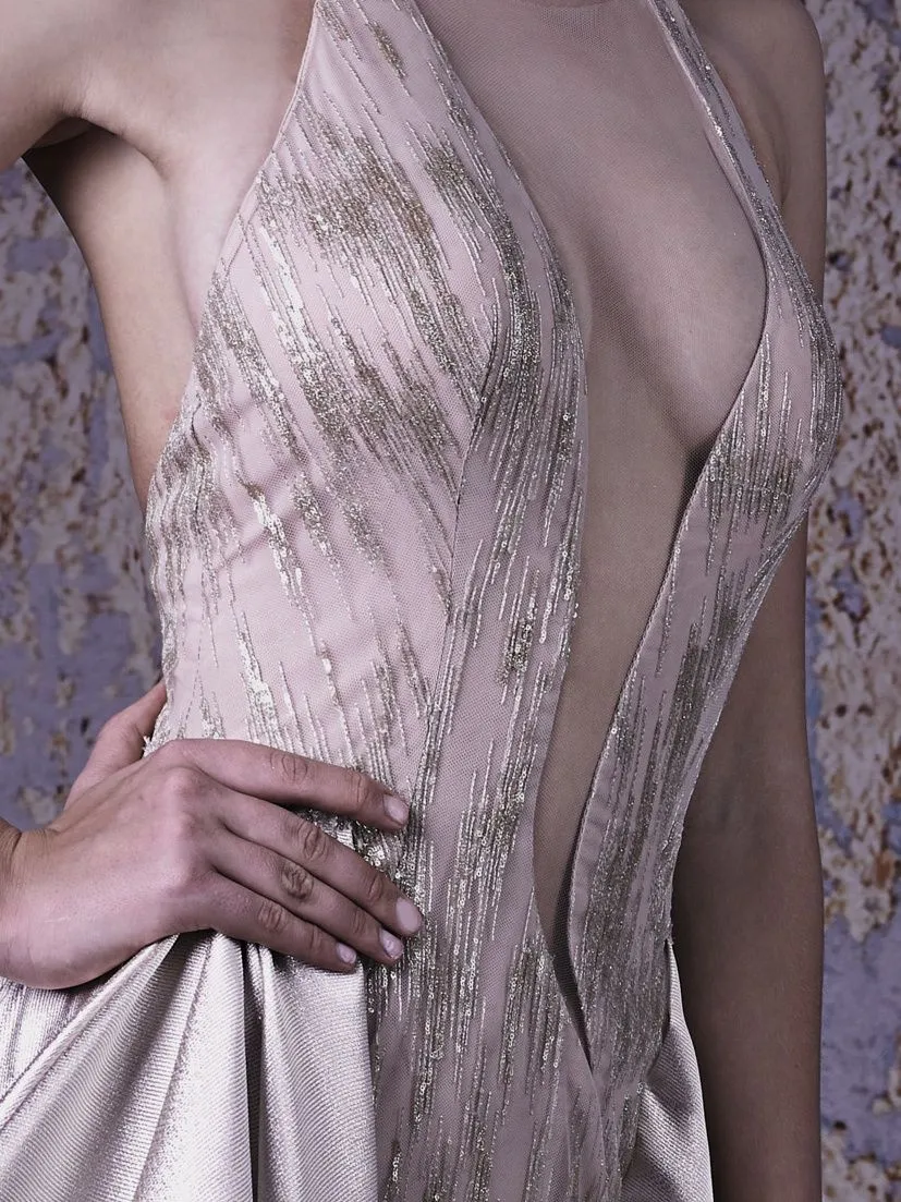 ASYMMETRICAL EVENING DRESS