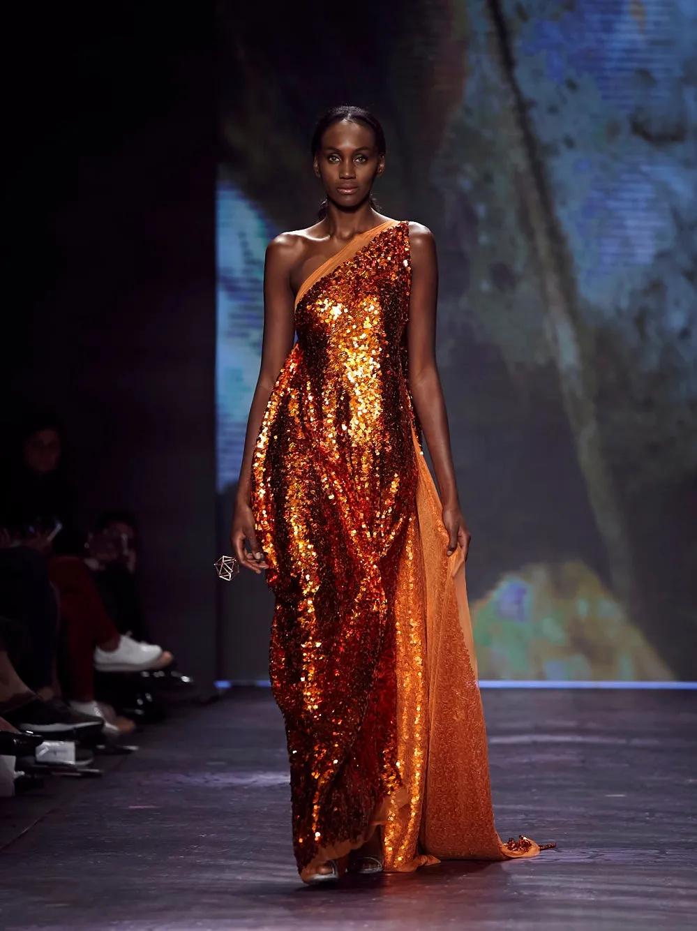 Asymmetrical Sequin Dress