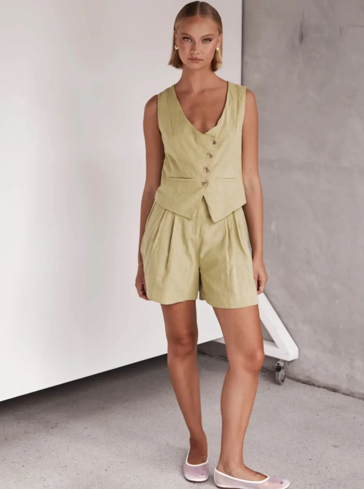 Athalia® | Fashionable Single-Breasted Vest Suit For Women In Cross-Border Style