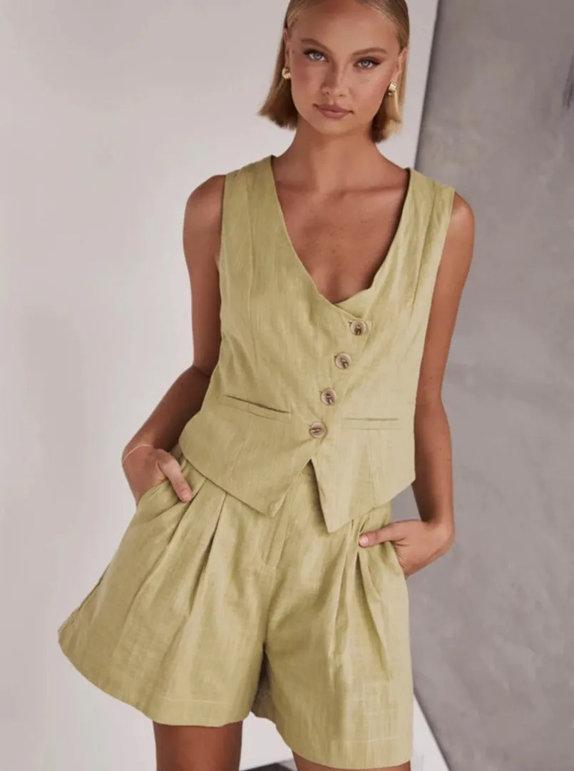 Athalia® | Fashionable Single-Breasted Vest Suit For Women In Cross-Border Style