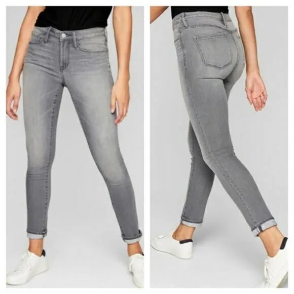 Athleta Sculptek Skinny Jeans Kenai Grey Stretch Denim Women's Size 2