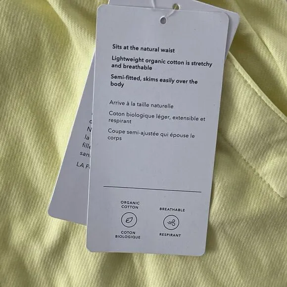 Athleta‎ Women's Farallon Midi Short Yellow Size L Pockets NWT $79