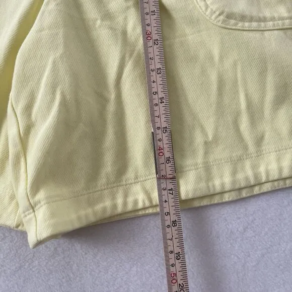 Athleta‎ Women's Farallon Midi Short Yellow Size L Pockets NWT $79