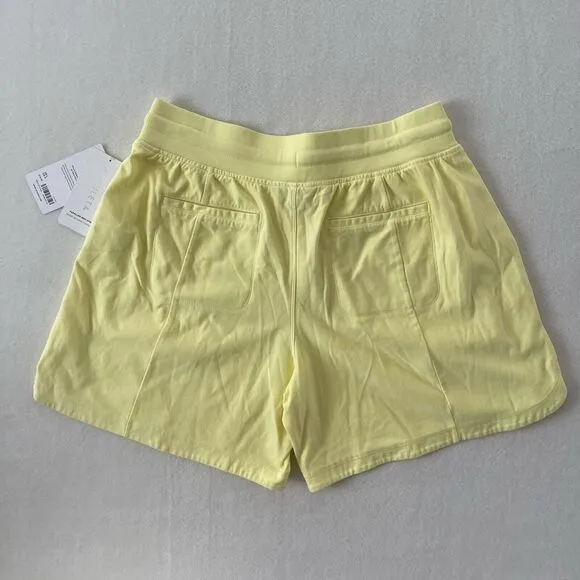 Athleta‎ Women's Farallon Midi Short Yellow Size L Pockets NWT $79