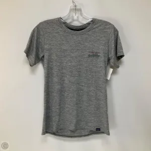 Athletic Top Short Sleeve By Patagonia In Grey, Size: Xs