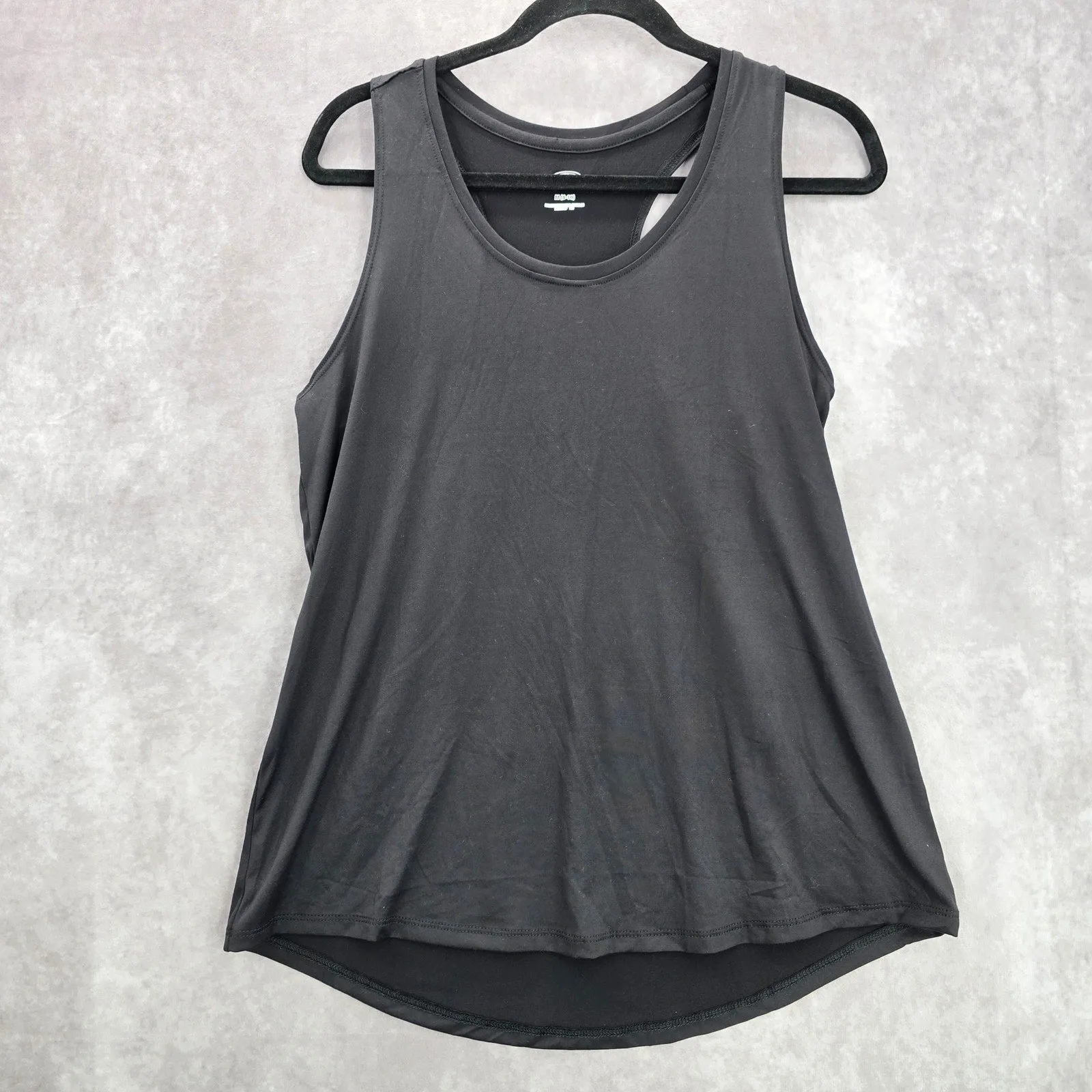 Athletic Works Black Sleeveless Racerback Activewear Performance Tank Top Medium