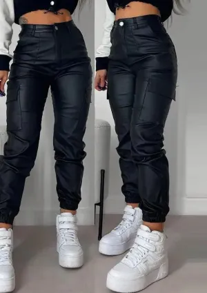 Augusta® | Casual Faux Leather Trousers