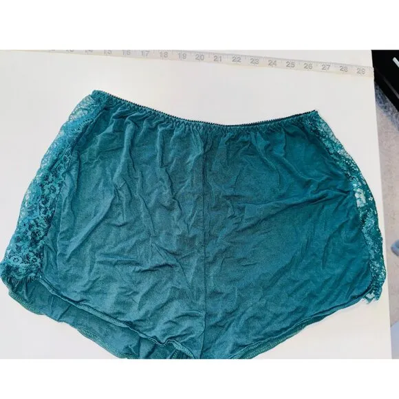 Avidlove Sleepwear Set Cami and Shorts Floral Lace Womens Medium Aqua Green