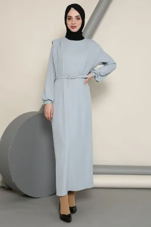 Ayshan Sophisticated Modest Dress | Sky Blue