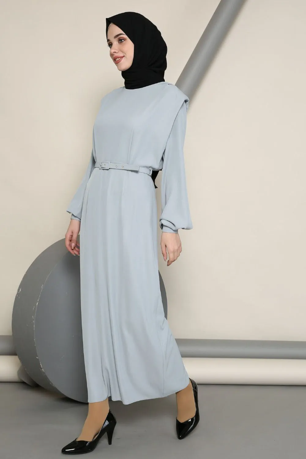 Ayshan Sophisticated Modest Dress | Sky Blue