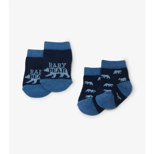 Baby Bear Blue 2-Pack Baby Socks