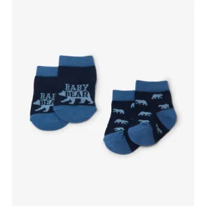 Baby Bear Blue 2-Pack Baby Socks