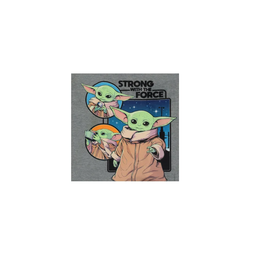 Baby Yoda Boys Pajama Set with Socks, Long Sleeve Top and Pants 3PC PJ Outfit, 4-10, Gray