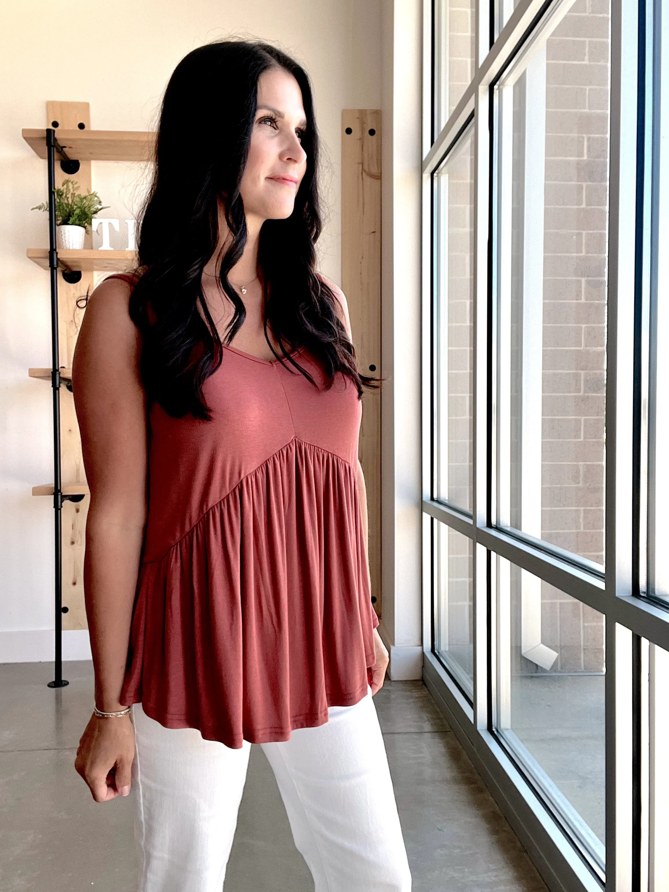Babydoll Knit Tank Top