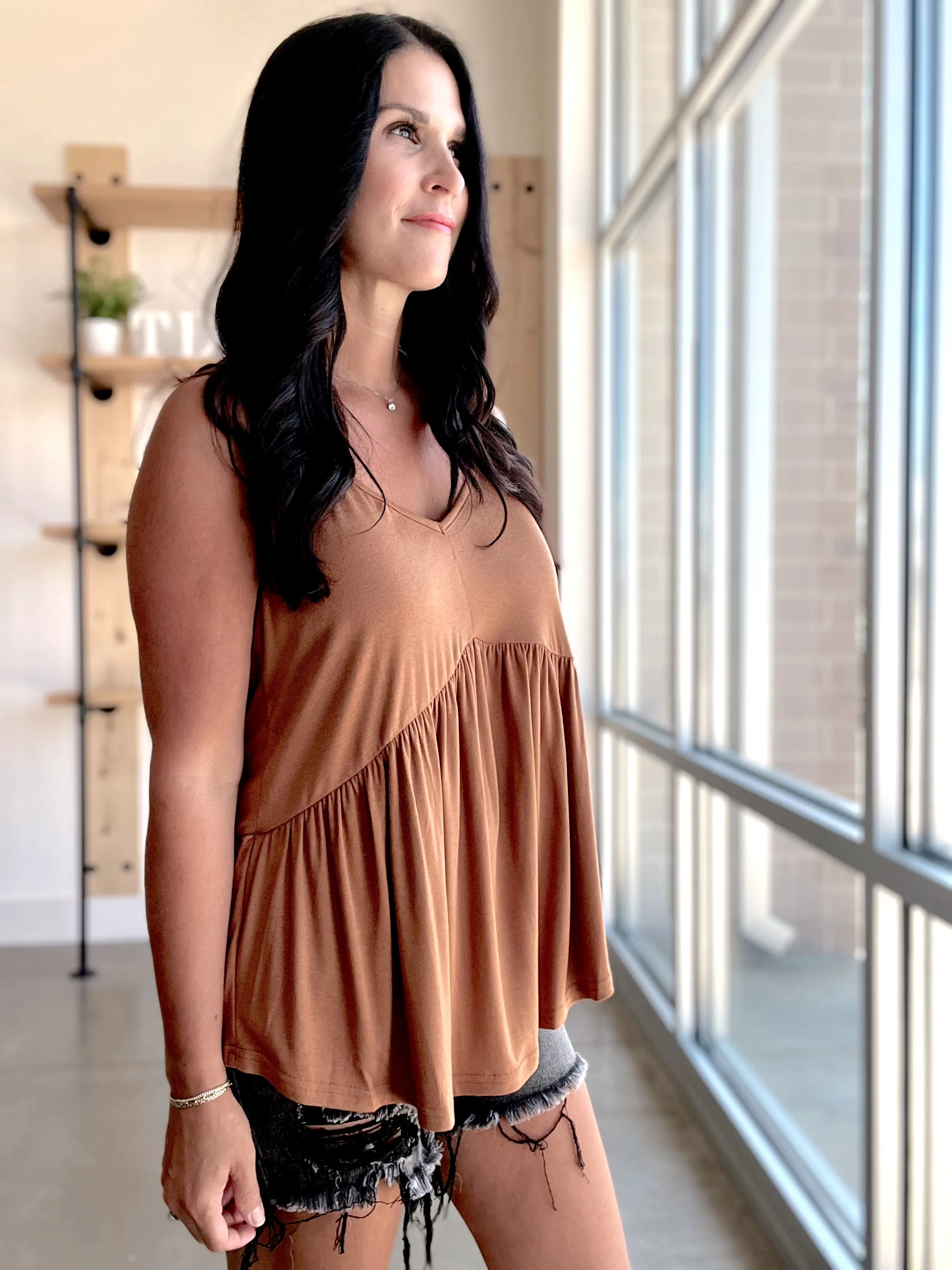 Babydoll Knit Tank Top