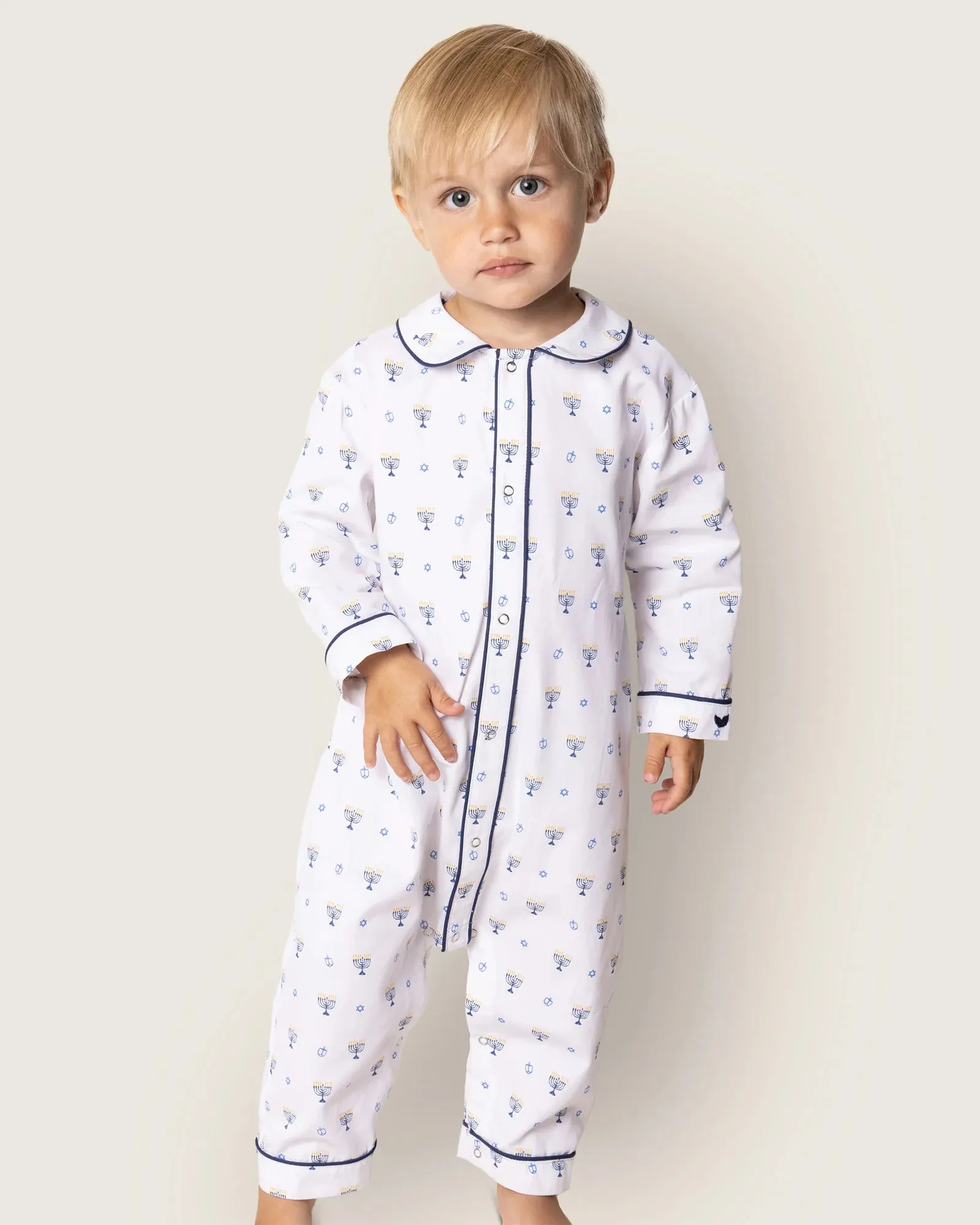 Baby's Twill Cambridge Romper || Happy Hannukah