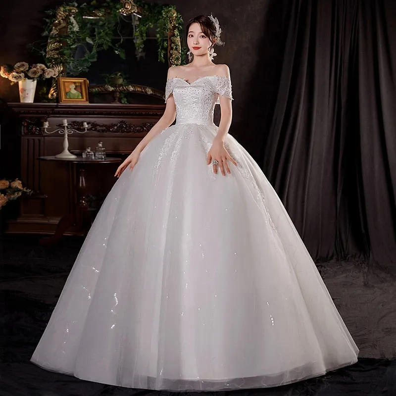 Ball Gown Wedding Dresses Off The Shoulder Wedding Gowns