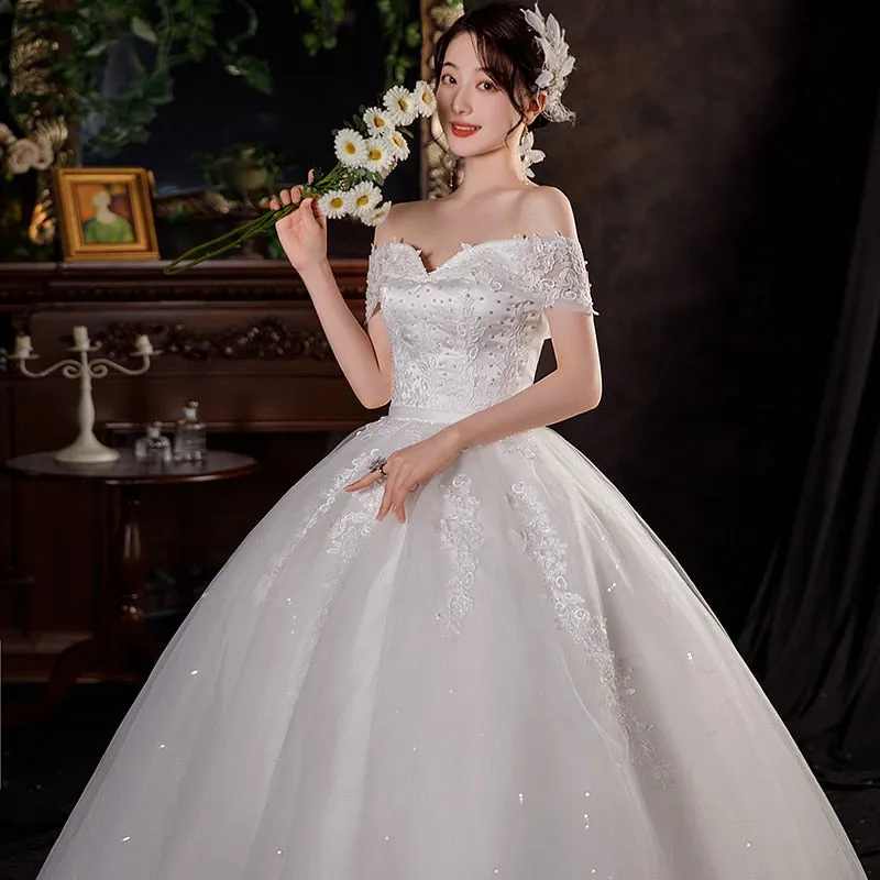 Ball Gown Wedding Dresses Off The Shoulder Wedding Gowns