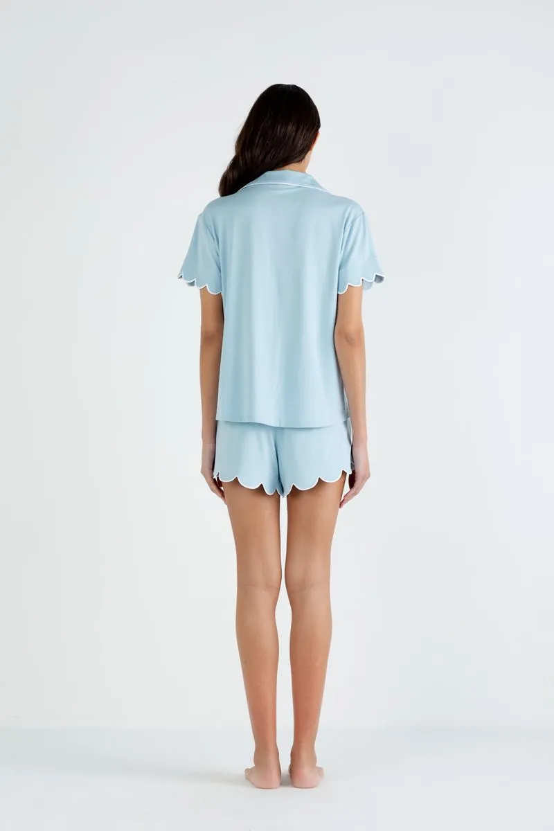 Bamboo Sleepwear Shorts Set (Blue)
