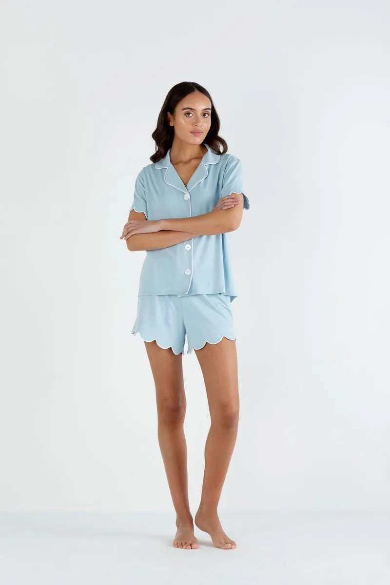 Bamboo Sleepwear Shorts Set (Blue)