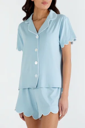 Bamboo Sleepwear Shorts Set (Blue)