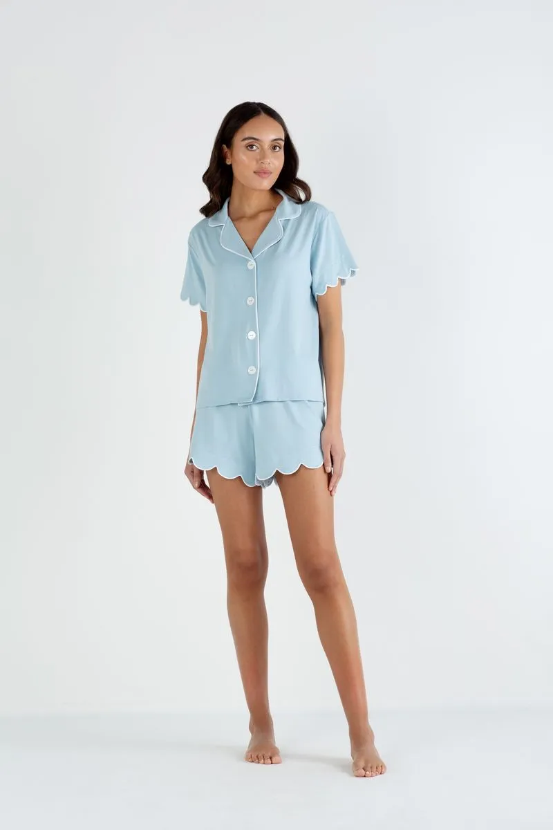 Bamboo Sleepwear Shorts Set (Blue)
