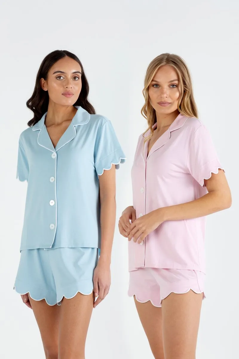 Bamboo Sleepwear Shorts Set (Blue)