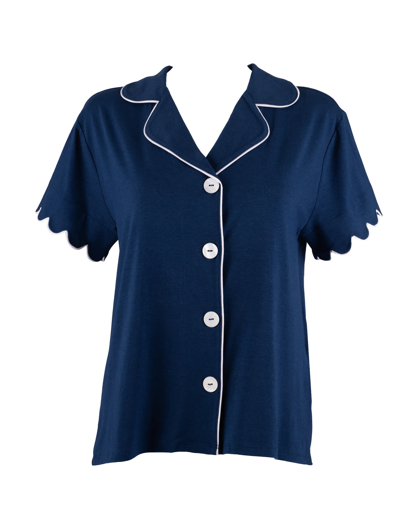 Bamboo Sleepwear Shorts Set (Navy)