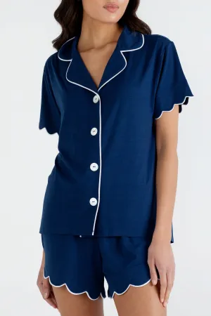 Bamboo Sleepwear Shorts Set (Navy)