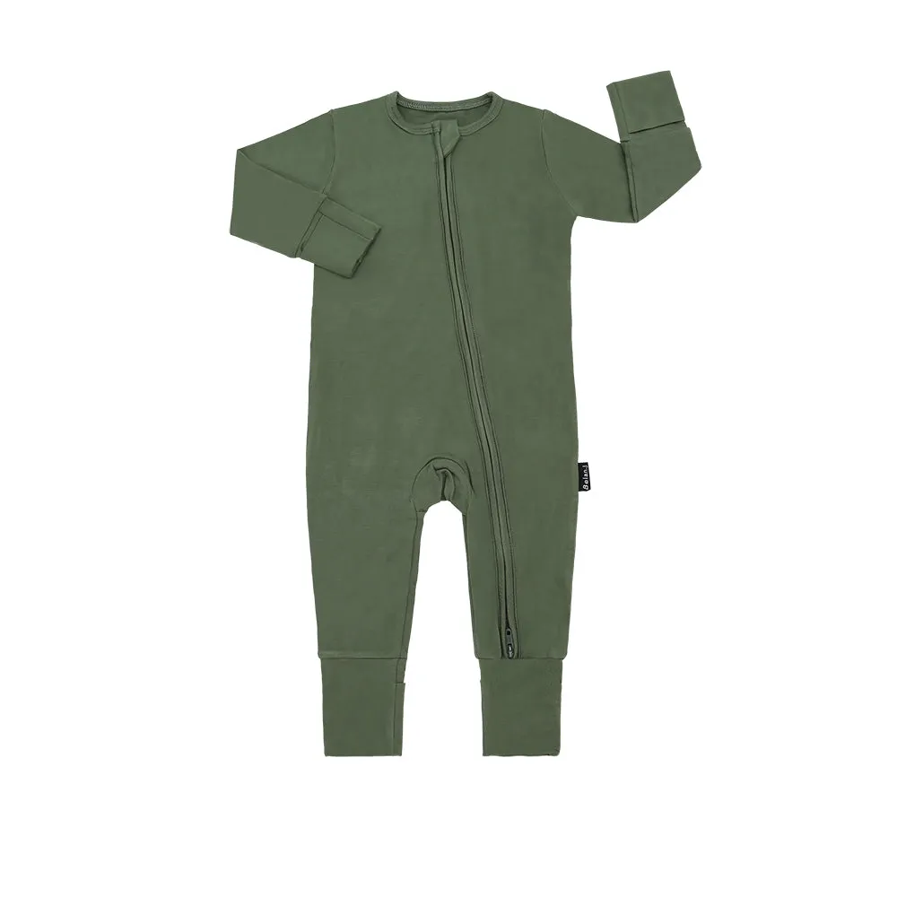 Bamboo Zipper Sleeper - Evergreen