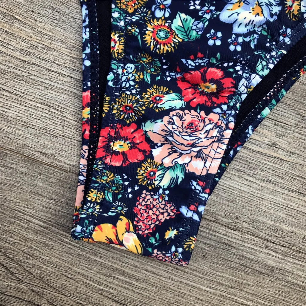 Bandeau Floral Print Bikini