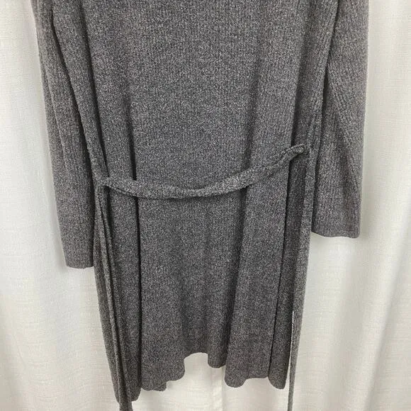Barefoot Dreams Dark Gray Cozychic Lite Ribbed Robe Sz.2(M)