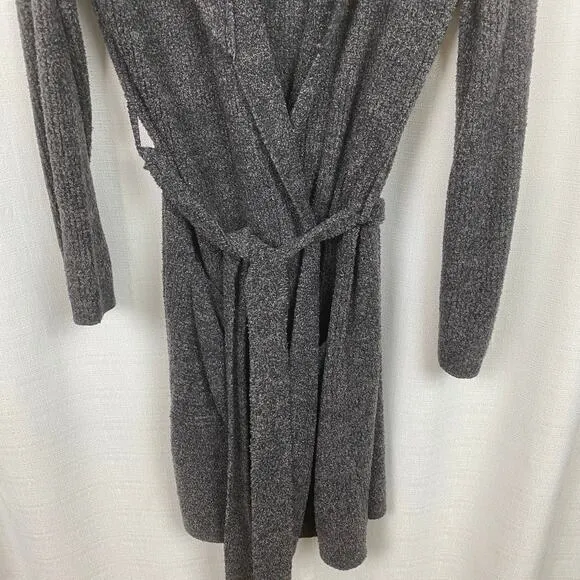 Barefoot Dreams Dark Gray Cozychic Lite Ribbed Robe Sz.2(M)