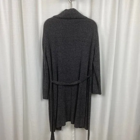 Barefoot Dreams Dark Gray Cozychic Lite Ribbed Robe Sz.2(M)
