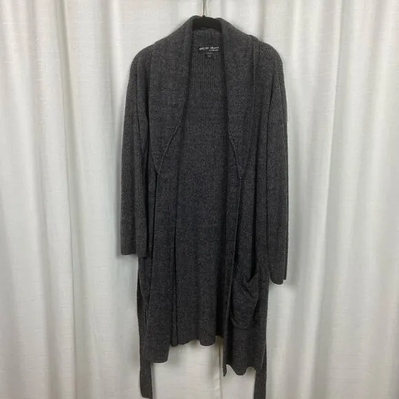Barefoot Dreams Dark Gray Cozychic Lite Ribbed Robe Sz.2(M)
