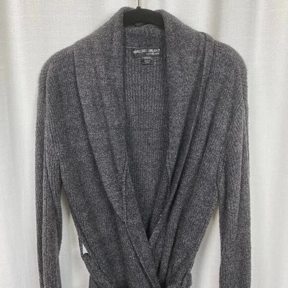 Barefoot Dreams Dark Gray Cozychic Lite Ribbed Robe Sz.2(M)