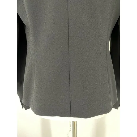 Basler Venice Black Pointed Hem Short Blazer Jacket Womens Size 38 US 8 Career